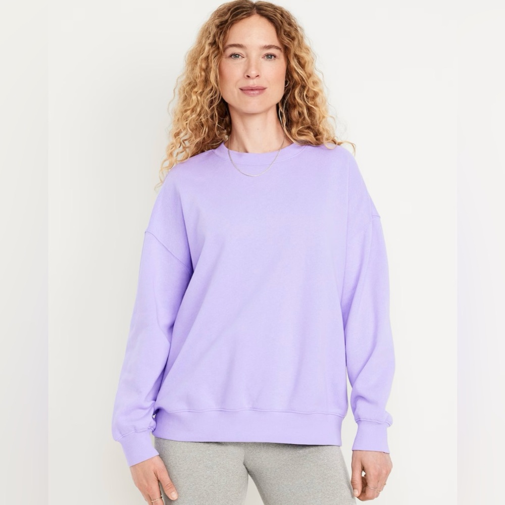 Old Navy Drop Shoulder Fresh Lilac Women's Sweatshirt